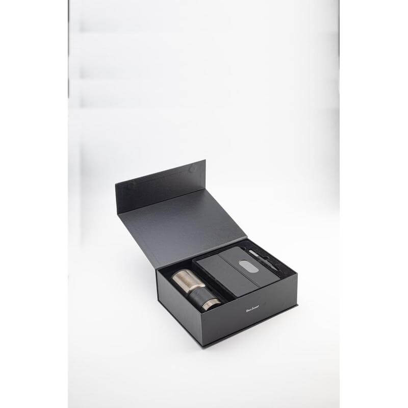 GIESSEN - Hans Larsen Gift Set of Tumbler, Notebook and Pen - Black