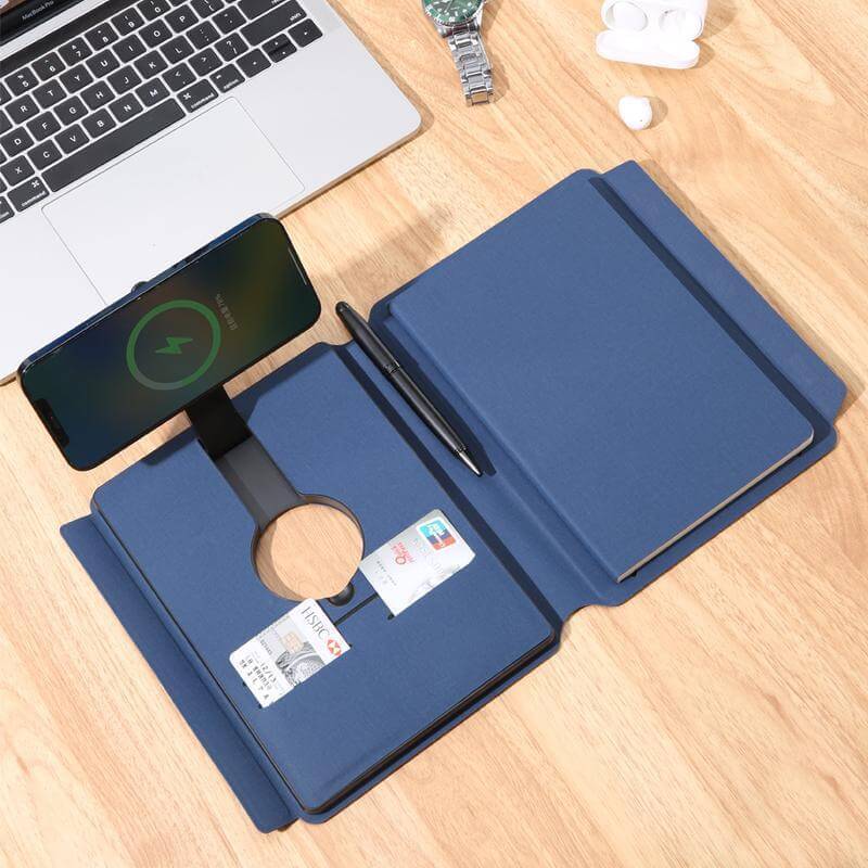 ONEX - CHANGE ZERO Recycled 10000mAh 15W MagSafe Wireless A5 Organizer 32GB - Navy Blue