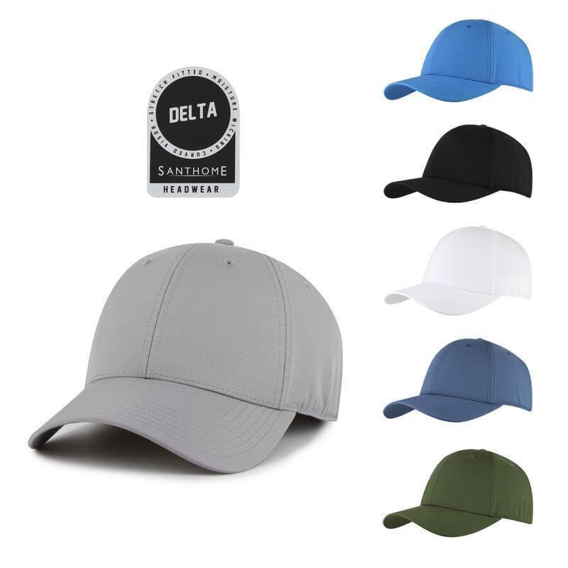 DELTA - Santhome® DryNCool® Performance Stretch-Fitted Cap - Air Force Blue
