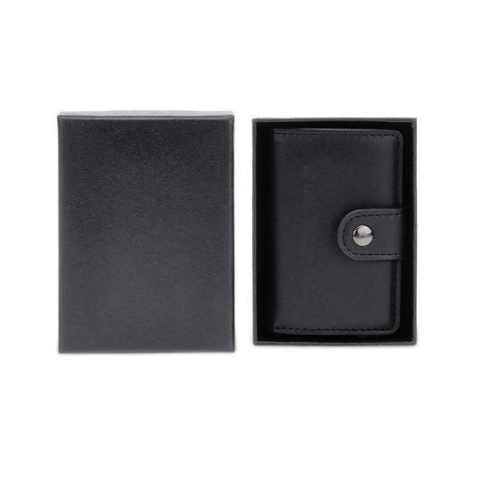 FLORINA - RFID PU Slim Cardholder Wallet - Black