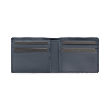 CROSS Pebble Leather 8CC Classic Fold Wallet - Navy Blue