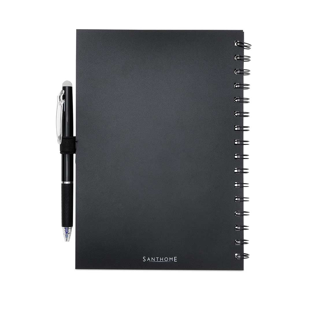 Santhome® Eternity - The Reusable Notebook & Pen Set - Black