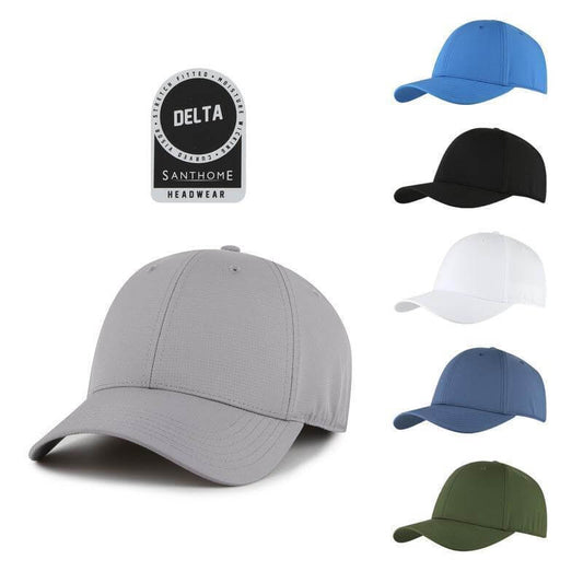 DELTA - Santhome® DryNCool® Performance Stretch-Fitted Cap - White