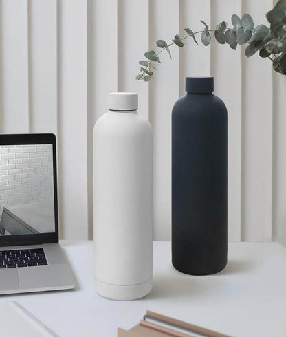 GRIGNY - Soft Touch Insulated Water Bottle - 1000ml - Black