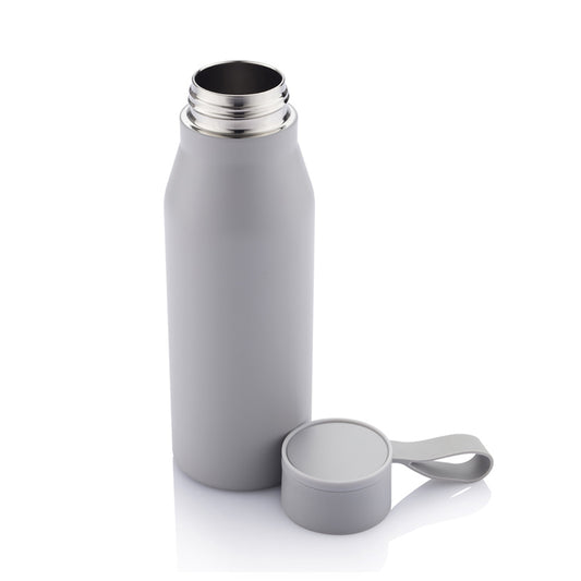 R-NEBRA - CHANGE Collection Recycled Stainless Steel Vacuum Bottle with Loop - Grey