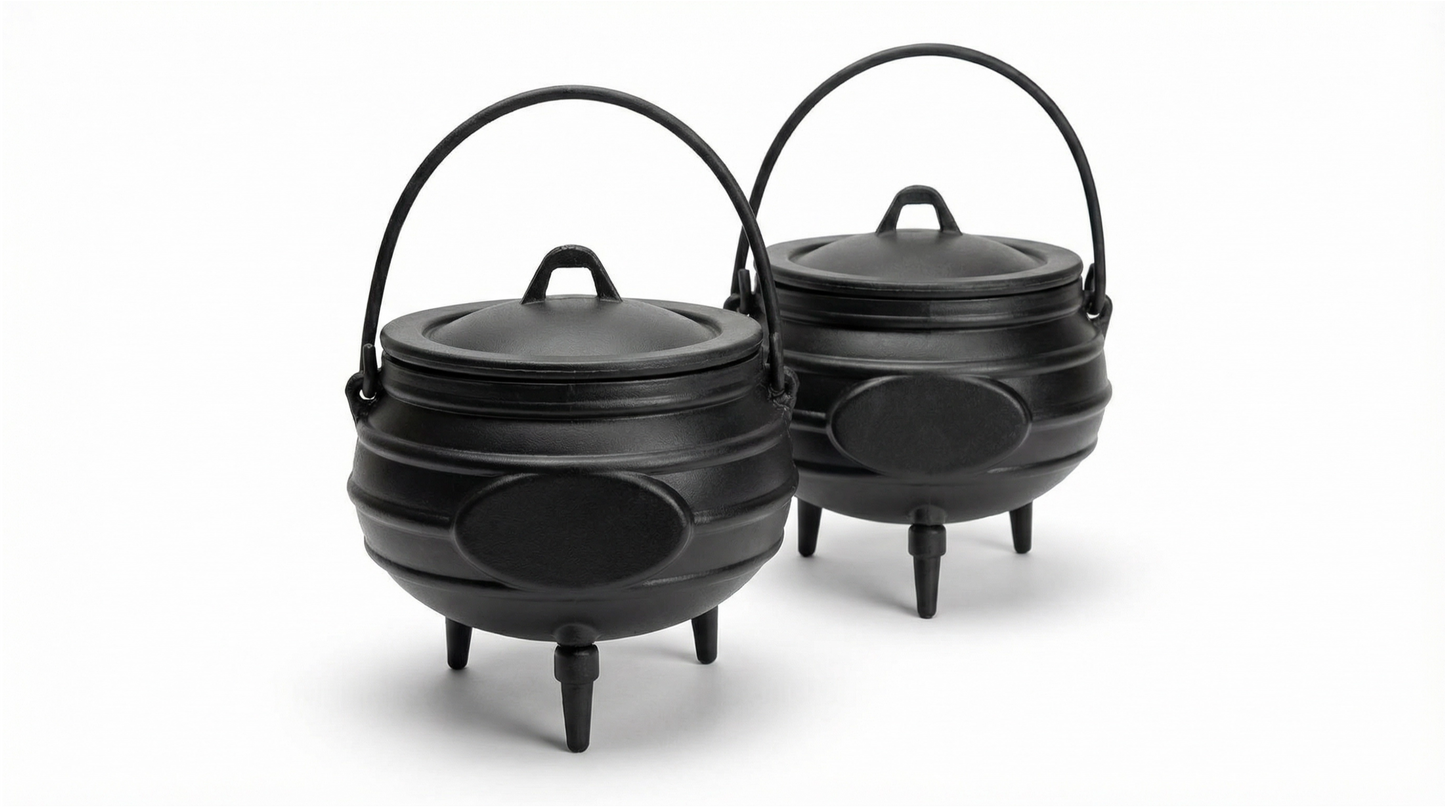 Set of two Plastic 9cm Potjie Pots